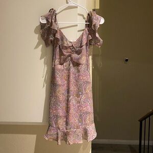 Rewind Paisley floral Dress with ruffles, size Xs